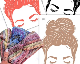 Headband Insert Template: Crochet Knit Earwarmer Packaging (PDF Download)