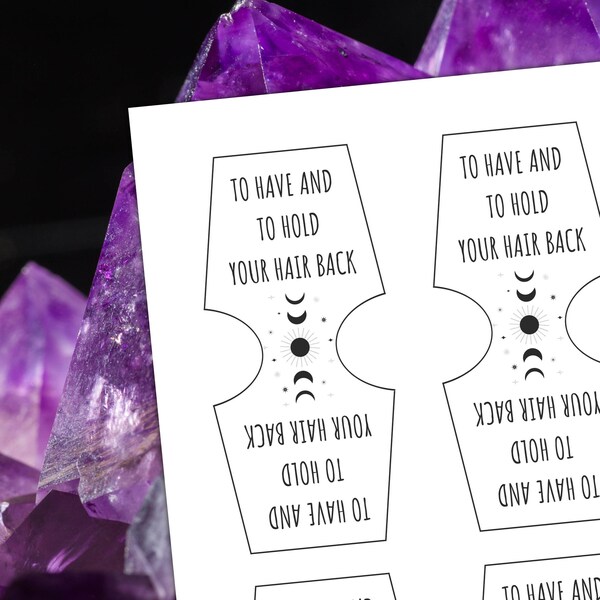 To Have and to Hold Your Hair Back Printable Etsy