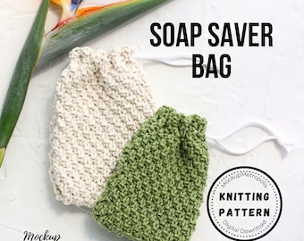 Soap Saver Knitting Pattern: Beginner Knit Soap Pouch (PDF Download)