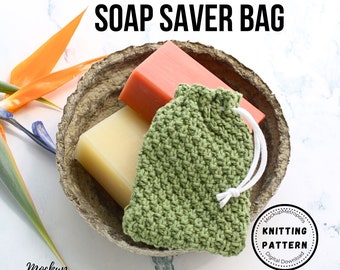 Soap Saver Knitting Pattern, Soap Pouch Knit Pattern, Soap Bag to Knit, How to make knitted soap saver pouch for beginner level