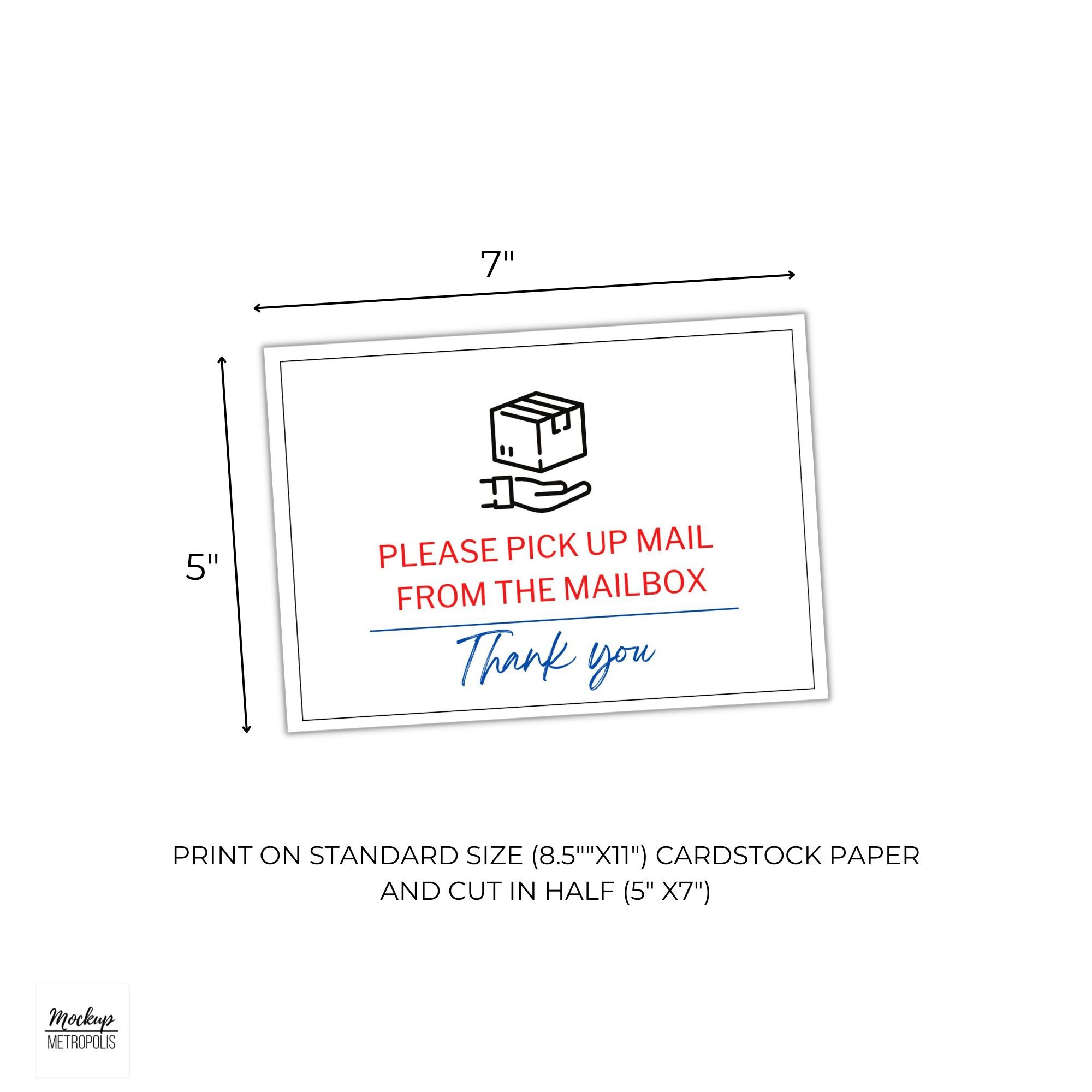 PRINTABLE Pickup Mail Signs, USPS Digital Post Signs, Office Reception ...