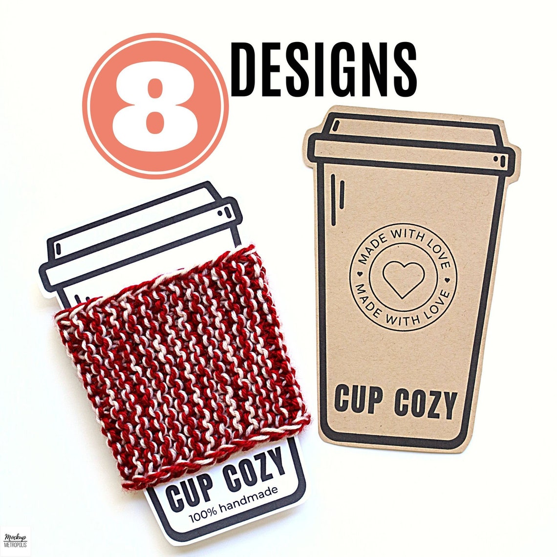 Cup Cozy Display Cards Printable Template Insert Coffee - Etsy