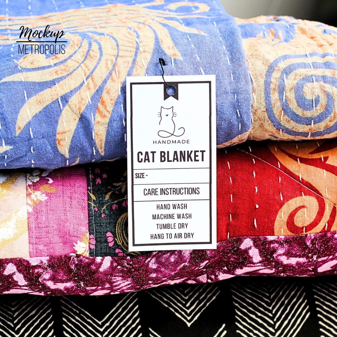 Printable Cat Bed Labels, Cat Cave Bed Tags, Cat Blanket Labels ...