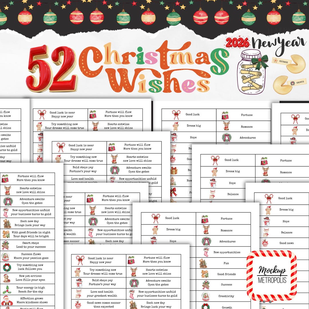 Wish Rhyming Fun Printable Rhyming Holiday and New Year Motivational Wishes for ...