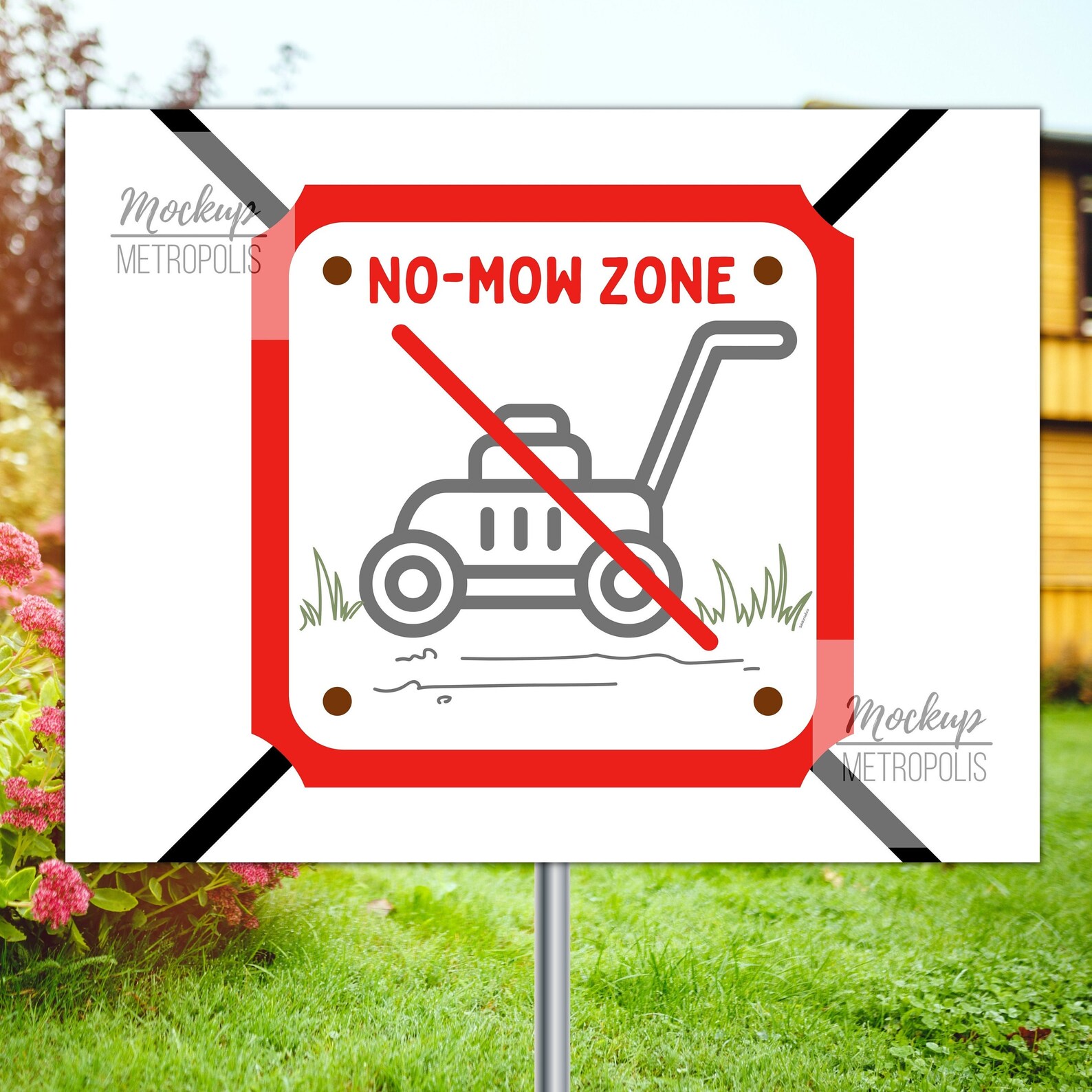 PRINTABLE / No Mow Sign No Mow Zone Don't Mow Area No Etsy UK