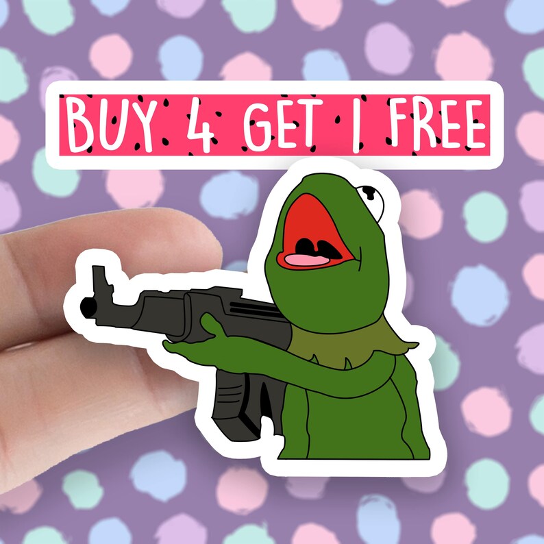 images Kermit The Frog Aesthetic Stickers kermit meme sticker frog positive stickers laptop stickers vinyl stickers aesthetic stickers waterbottle sticker cute stickers