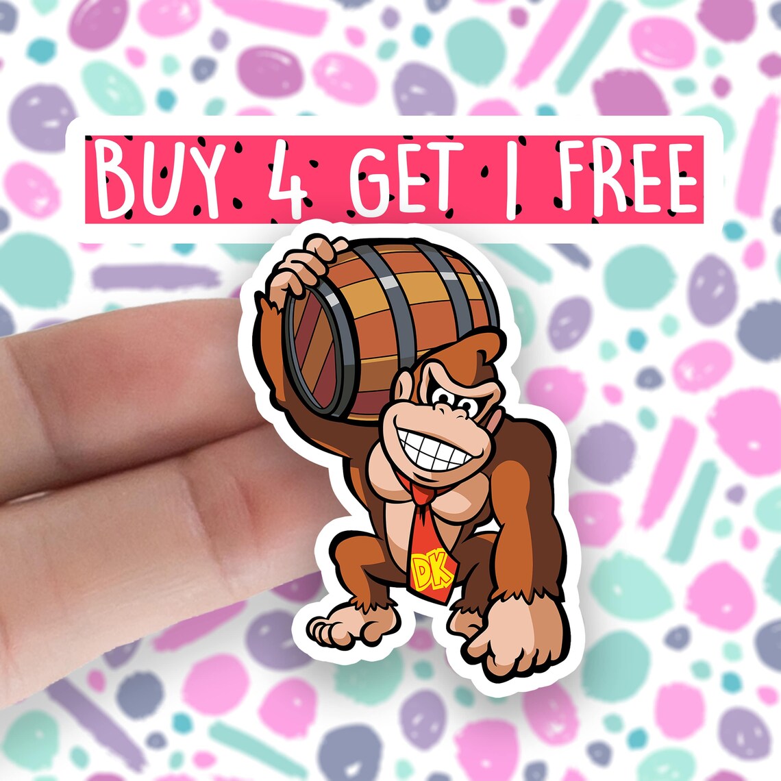 Donkey Kong Games Sticker Super Smash Bros Retro Stickers Etsy