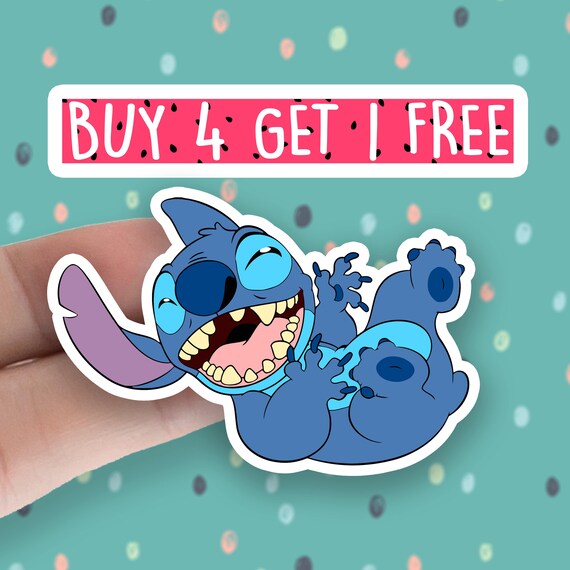 Stitch Laughing Sticker Koala Bear Stickers Laptop Stickers Etsy