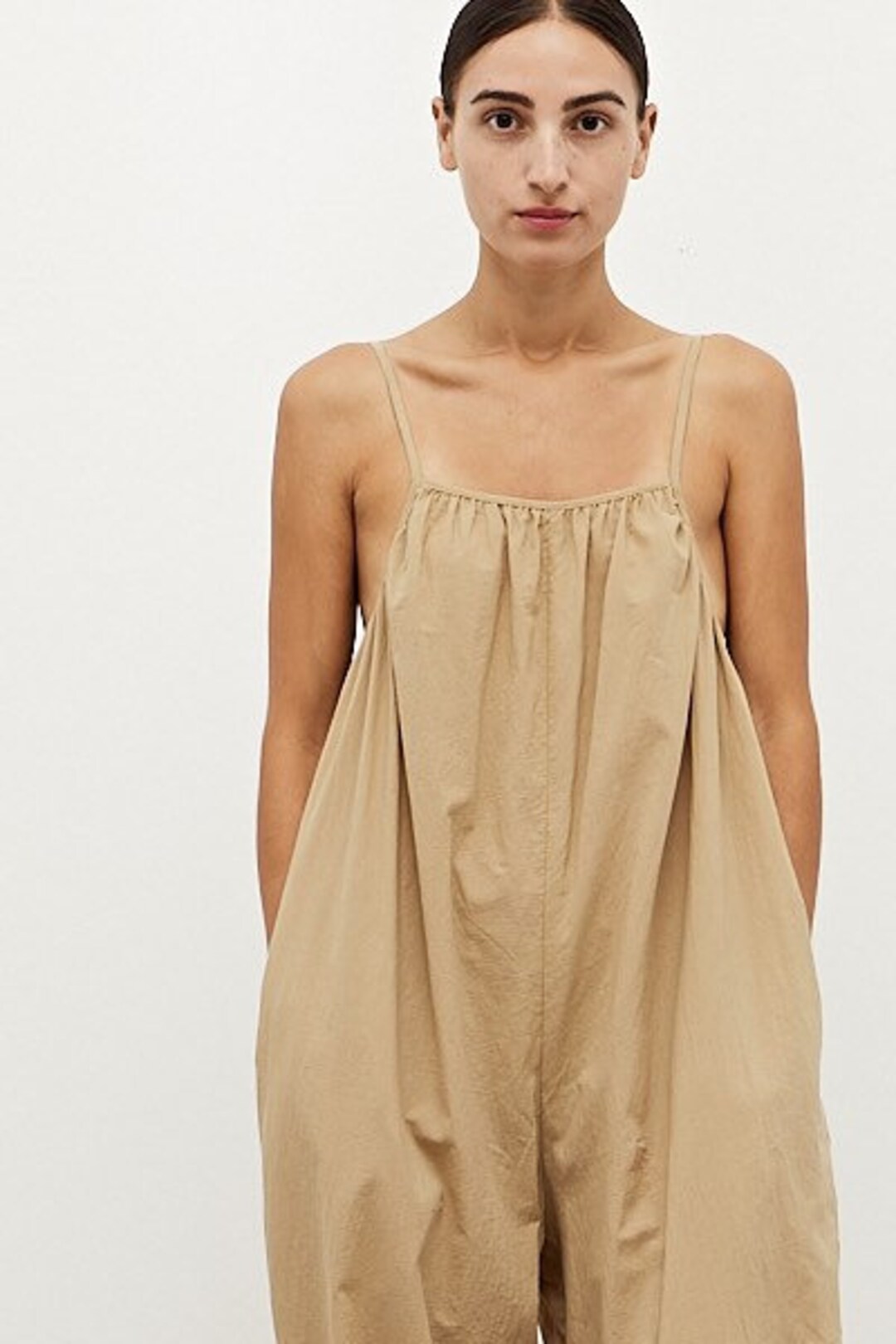 NWT 100 Cotton Oversized Jumpsuit From the King Kouture Tan Etsy