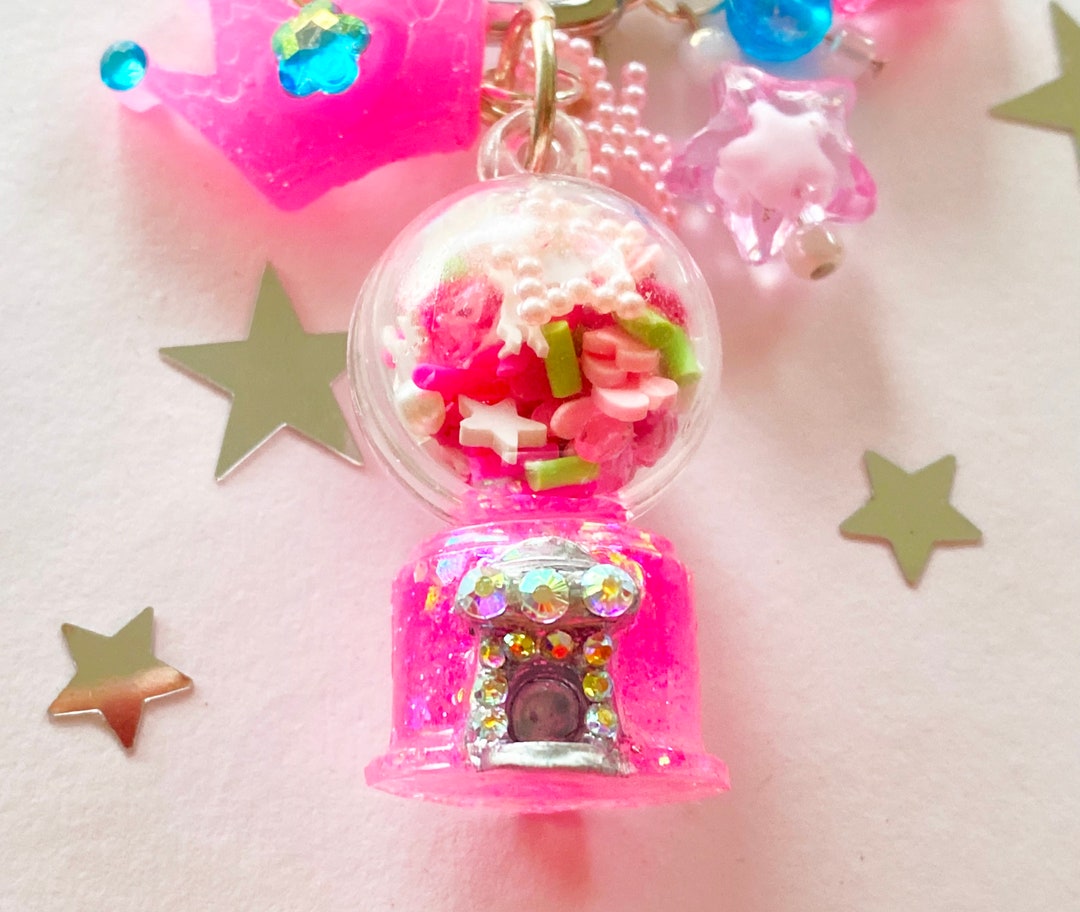 Magical Girl Miniature Gum Ball Machine Shaker Keychain Gum Etsy