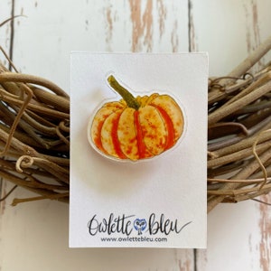 Pumpkin Tack Pin ( Gourd / Botanical / Fall / Autum / Halloween / Thanksgiving )