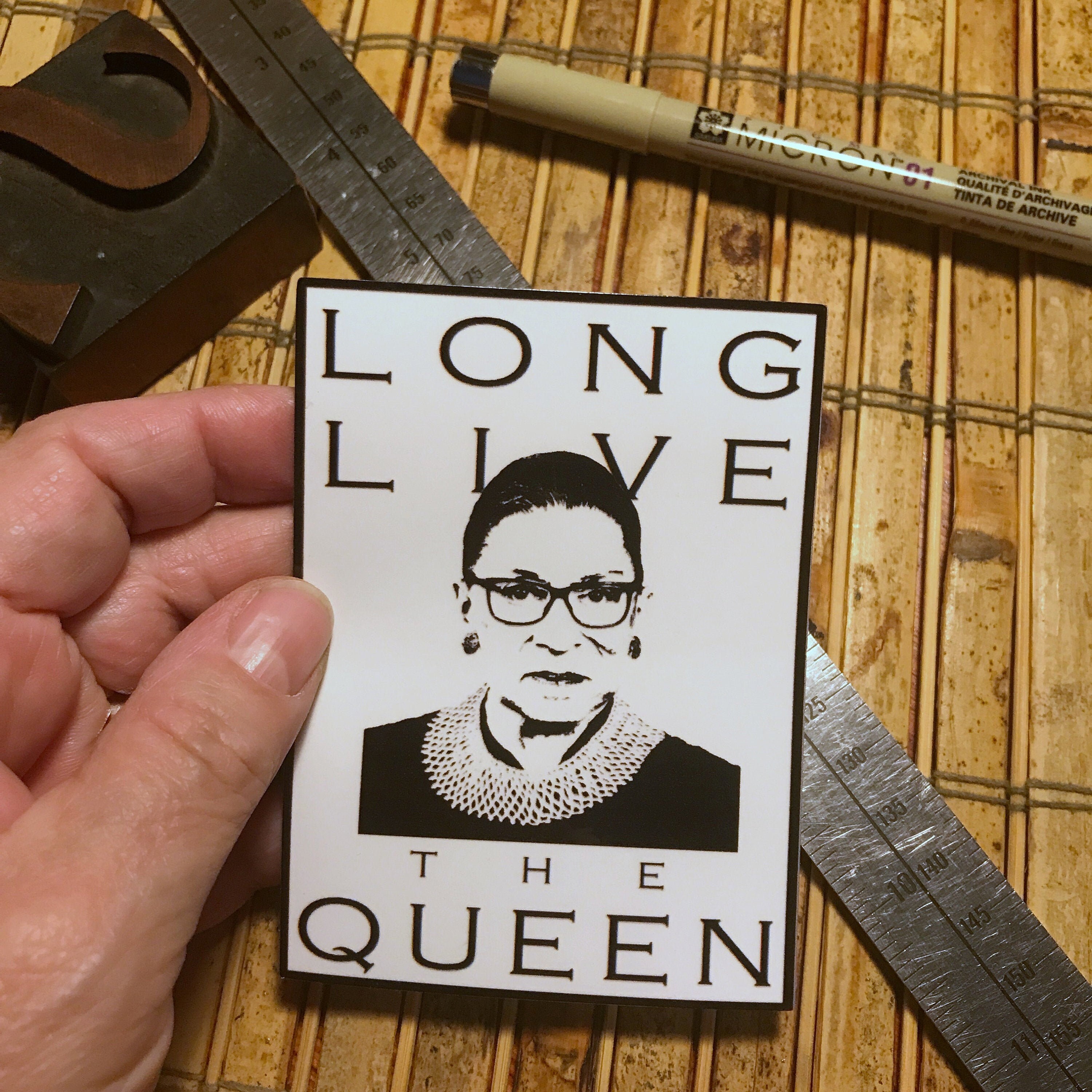 Queen RBG Vinyl Sticker - Ruth Bader Ginsburg ( justice / civil right…