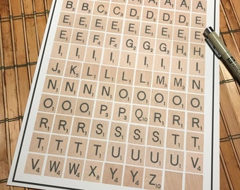 Scrabble Tiles Stickers (complete set)