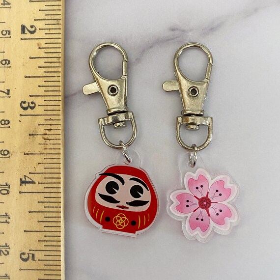 Lucky Daruma Zipper Charm - Etsy