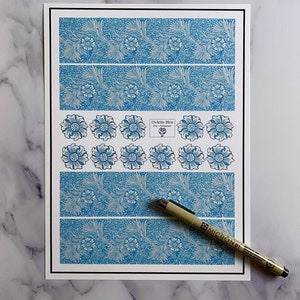 William Morris Blue Garland Sticker Set