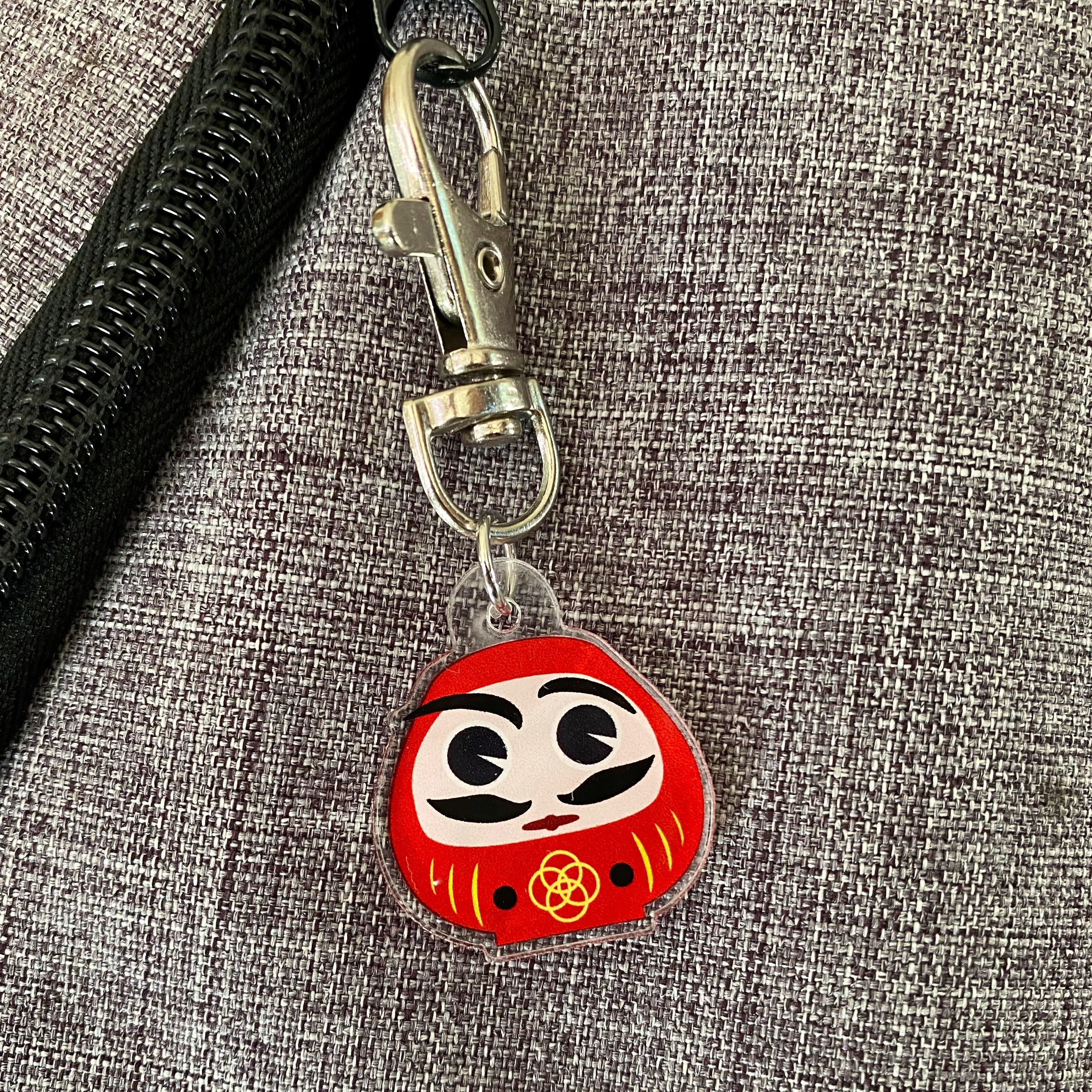 Lucky Daruma Zipper Charm - Etsy
