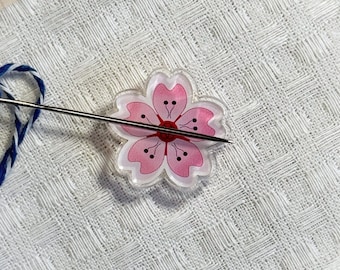 Sakura Cherry Blossom Needle Minder | Luck | New Year | Chinoserie