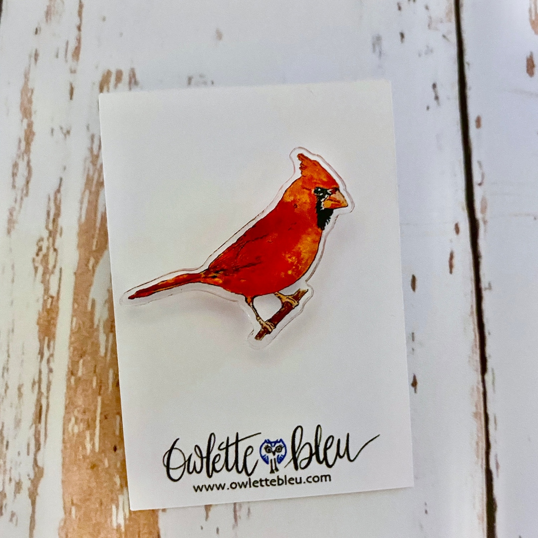 Cardinal Tack Pin ( Bird / Nature / Birdwatching / Love / Memorial ...