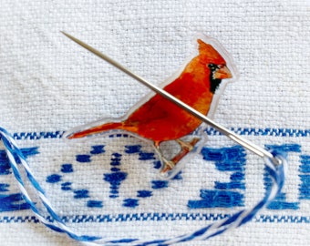 Cardinal Needle Minder | Needle Nanny | Bird | Avian | Love | Memorial