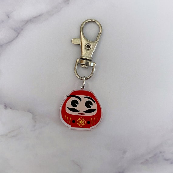 Lucky Daruma Zipper Charm - Etsy