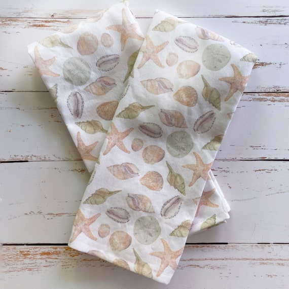 Seashell kitchen towels sale