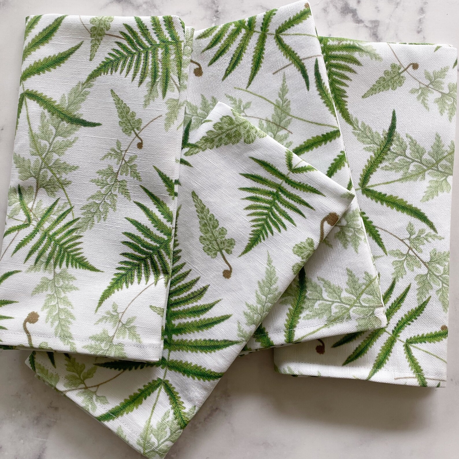 Woodland Fern LinenCotton Cloth Napkins Dinnerware Modern Etsy