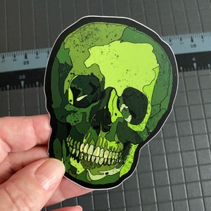 Camo Skull 3.5&quot; Vinyl Sticker | Halloween | Punk | Skater