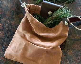 SALE - Collapsable Foraging Bag in Waxed Canvas