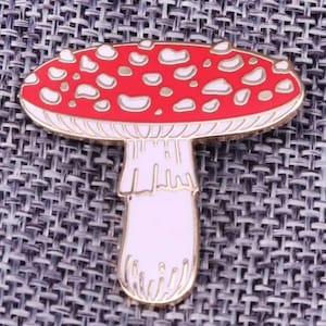 Enamel Amanita Mushroom Pin
