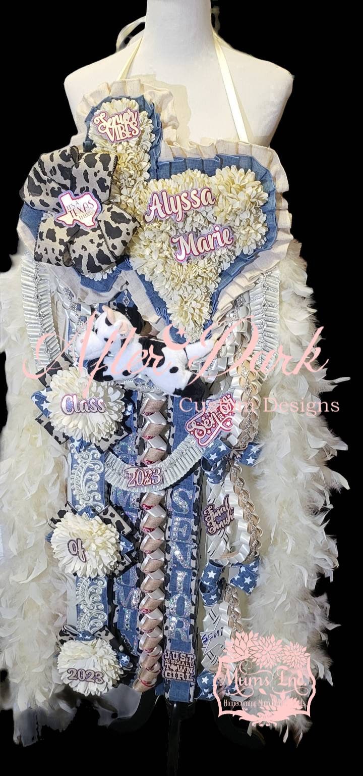 Texas shape Homecoming Mum