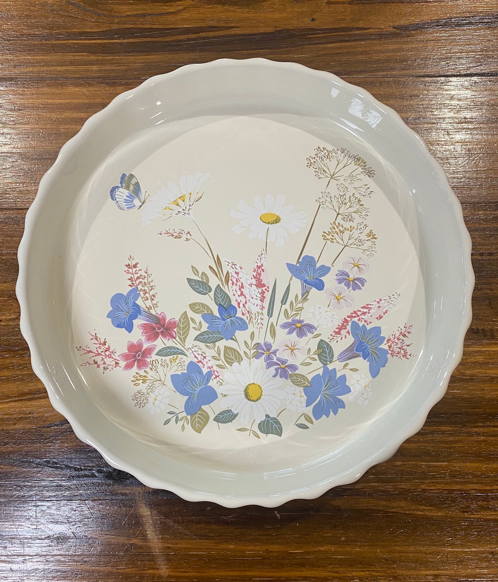 Poole pottery 25cm 10 flan dish made in England in 1980s Etsy