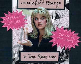 COPIA DIGITALE Twin Peaks Zine - Meraviglioso e strano - collage fatto a mano Laura Palmer Agente Cooper David Lynch rivista fanzine