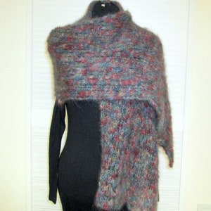 Handknit Warm Mohair Lace Wool Shawl/Wrap
