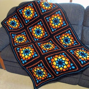 Stained Glass Crochet Afghan