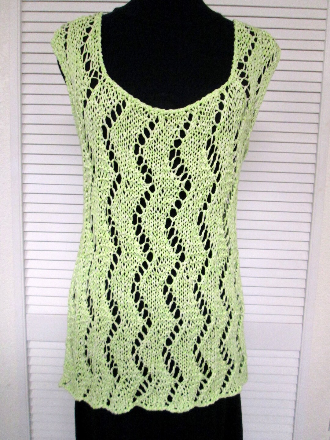 Knitted Zig Zag Summer Top Sz L Cover Up - Etsy Canada