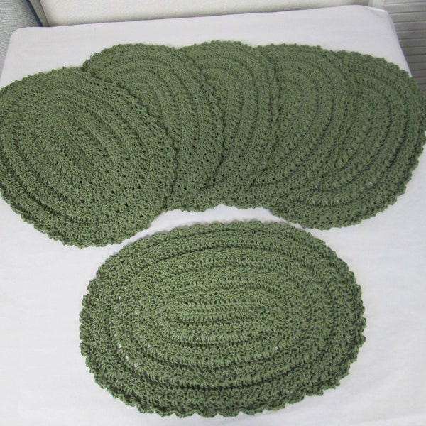 Crochet Placemat Set Etsy