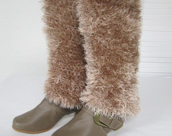 Hand Crochet Faux Fur Boot Huggers