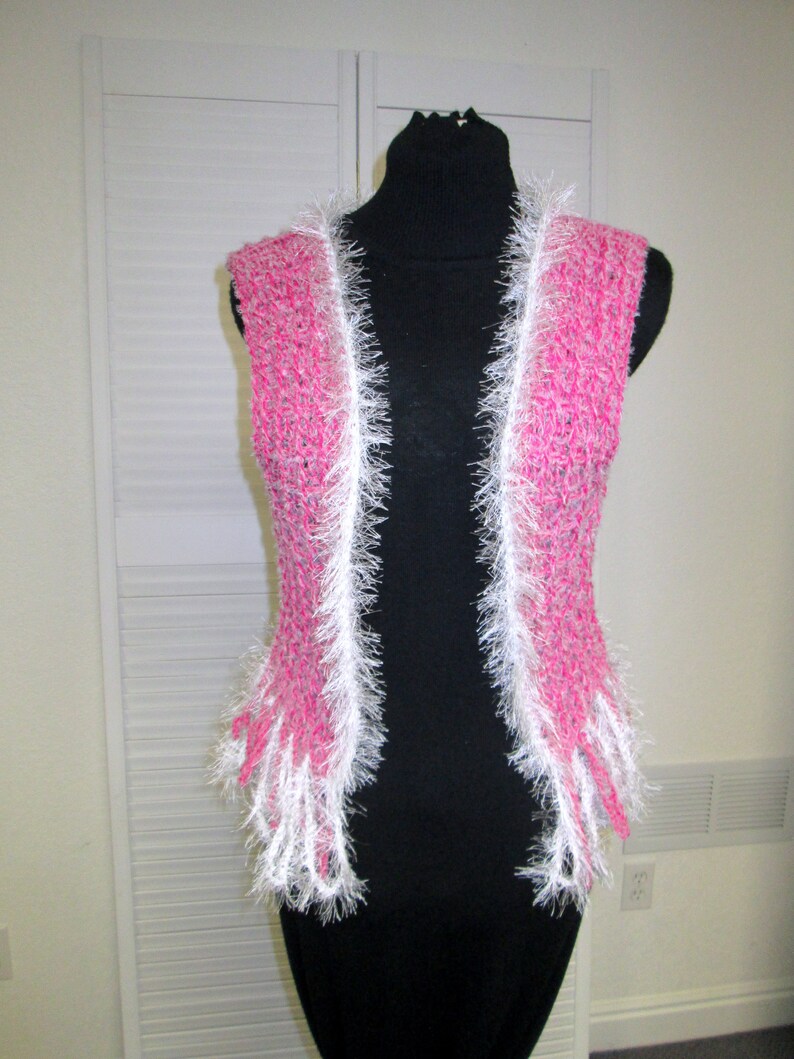Faux Fur Fringed Fuzzy VestWhite