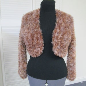 Faux Fur Eyelash Mix Bolero Shrug