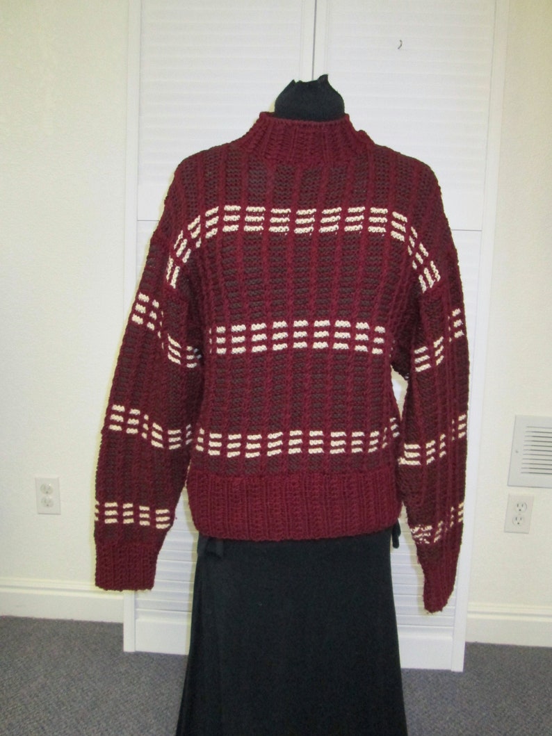 Hand Knit Thick Warm Pullover Sweater