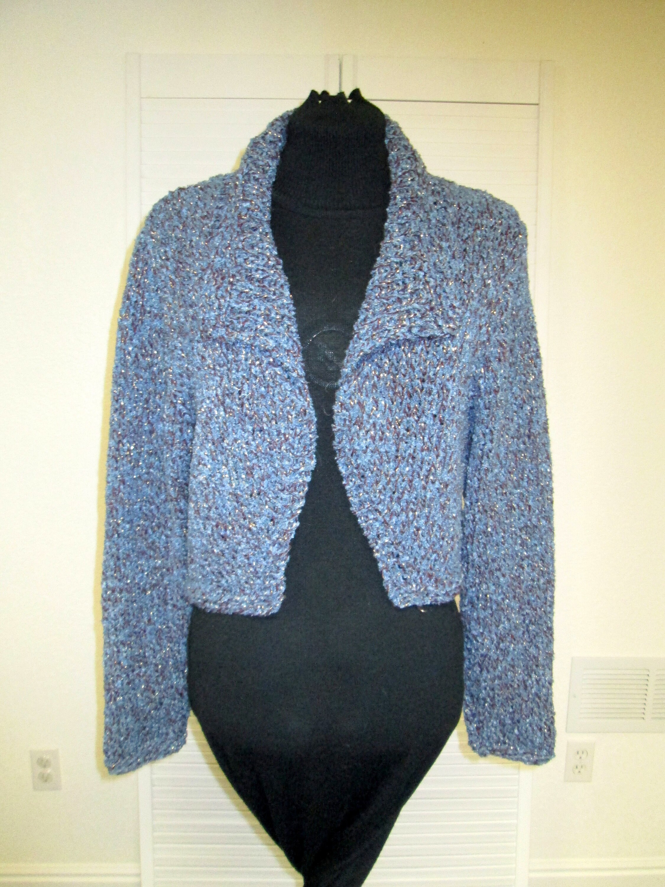 metallic bolero jacket