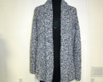 Wool Boucle Crochet Shawl collared Coat/Jacket