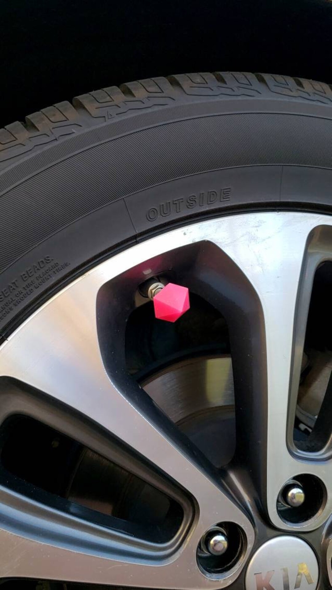 SICKSPEED JDM 4-Pack Rose Gold Long Spiked Valve Stem Caps – Metal Thread – For Rims/Tires