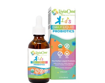 Organic LiviaOne™ Kid's Liquid Probiotics - USDA Certified - Multi Strain Acidophilus Probiotics