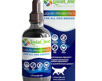 LiviaOne™ Probiotics for All Dog Breeds - Liquid USDA Certified Organic Probiotics