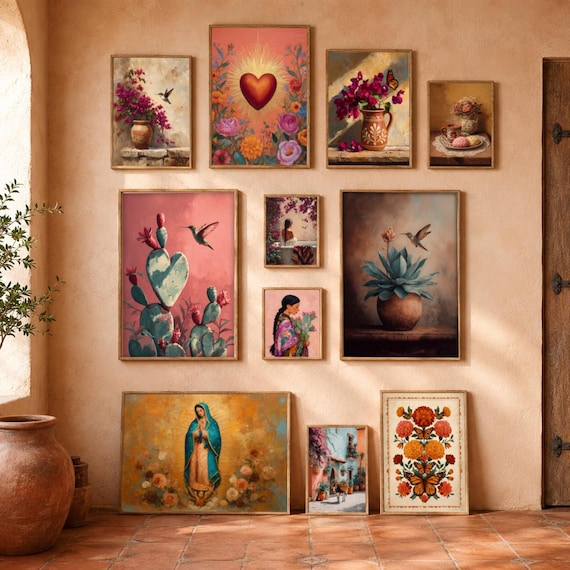 Mexico Wall Art ,Mexico Art Set,Mexican Prints, Hummingbirds Art, Latina Wall art , Mexico Decoration, Mexican Gifts