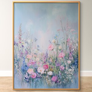 Soft Wildflower Design, Pink Wall Art , Botanical Wall Art, Floral Home Decor, Nursery Wall art, Wildflowers wall art