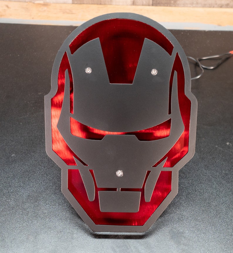 Steel Iron Man Trailer Hitch Cover LEDs Included Etsy