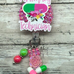 Pharmacy technician name badge holder