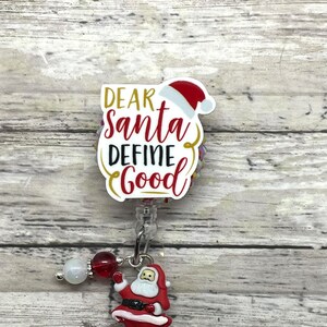 Santa Claus name badge holder